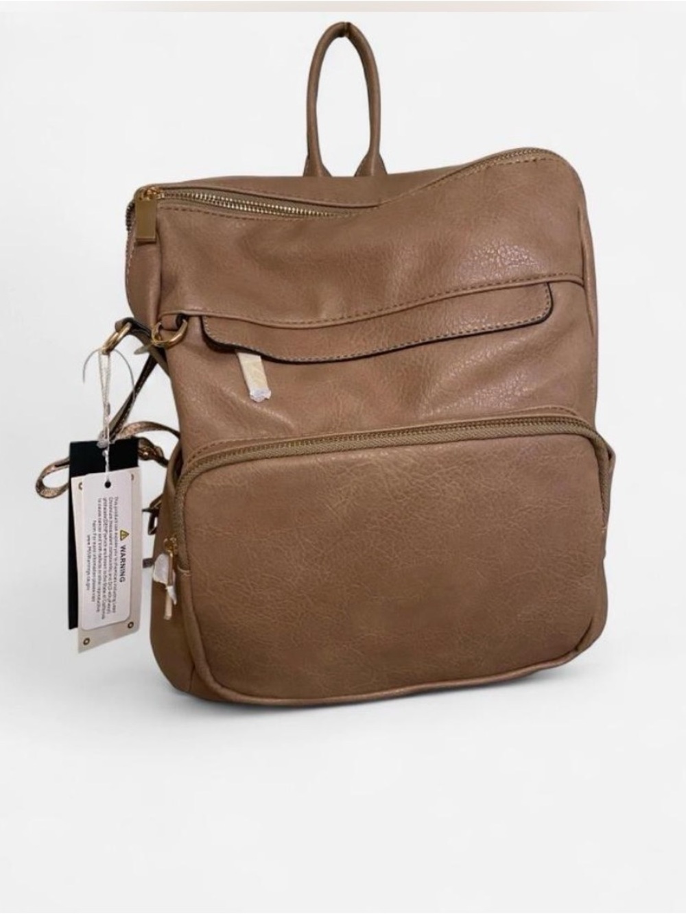 Classic Brown Vegan Backpack - Timeless Casual Carry
